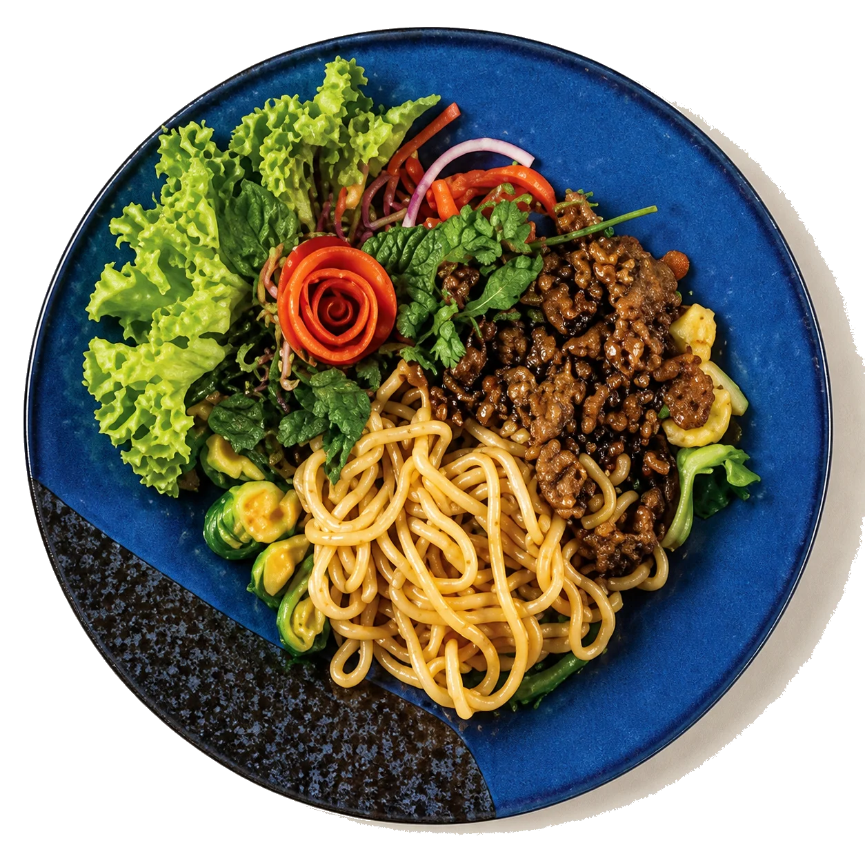 Udon Xào gebratene Udon-Nudeln