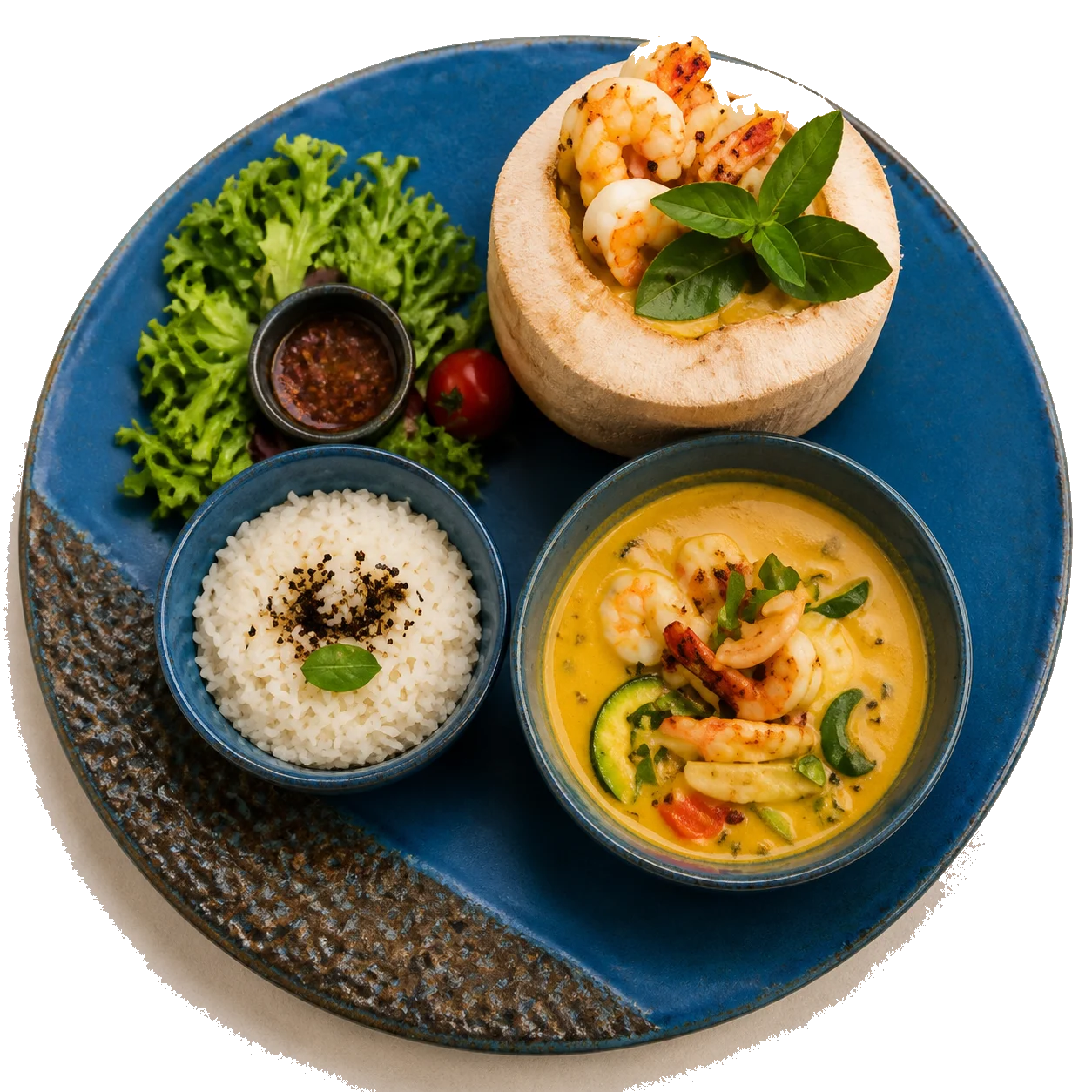 Grilled Prawns Coconut Style